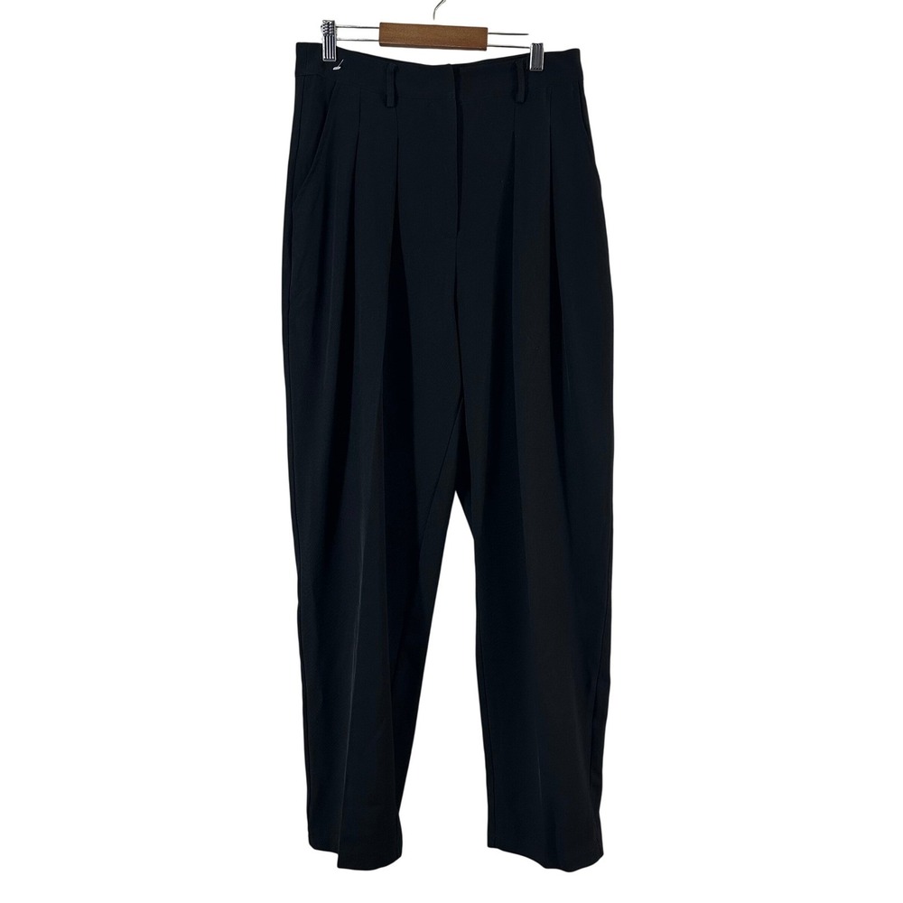 Nasty‎ Gal Collection Black Pleated High Rise Tapered Trousers Pants Size 6 US